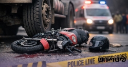 দিনাজপুরে ট্রাক চাপায় মোটরসাইকেল চালকের মৃত্যু